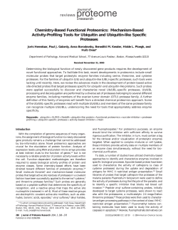 Chemistry-Based Functional Proteomics: Mechanism