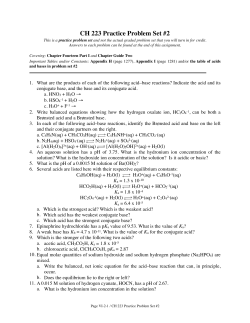 CH 223 Practice Problem Set #2