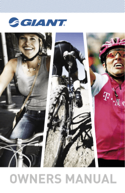 Giant Bicycles standard owners` manual, 2002
