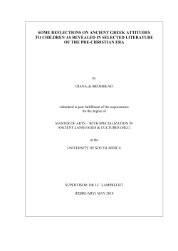 some reflections on ancient greek attitudes