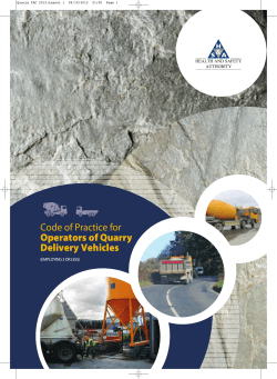Code of Practice for Operators of Quarry Delivery Vehicles