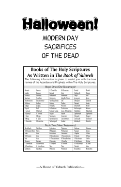 Halloween! - The House of Yahweh
