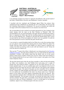 Mark Porteous - Gilley`s Shield - Victoria, Australia