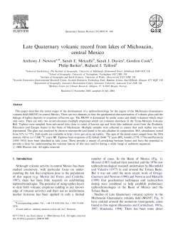 Late Quaternary volcanic record from lakes of Michoaca&acute;n, central