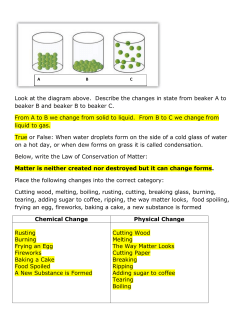 Look at the diagram above. Describe the changes in state from
