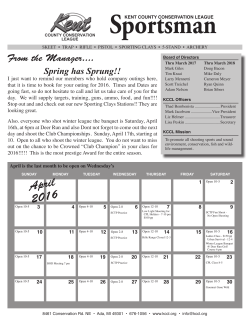 Apr. Newsletter - Kent County Conservation League