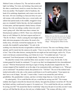 Medical Center, In Kansas City. The Sun Had Set And The