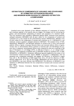 estimation of components of variance and covariance by symmetric