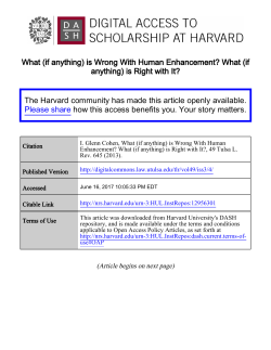 (if anything) is Wrong With Human Enhancement?