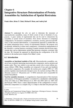 Integrative Structure Determination of Protein Assemblies by