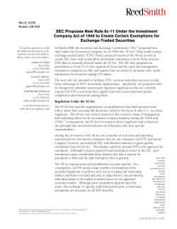 SEC Proposes New Rule 6c-11 Under the