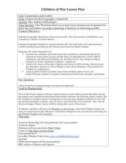 Children of War Lesson Plan - Tennessee Geographic Alliance