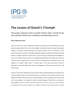 The Lesson of Daesh`s Triumph - IPG