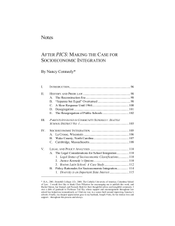 making the case for socioeconomic integration