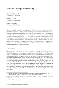 Statistical Metaphor Processing