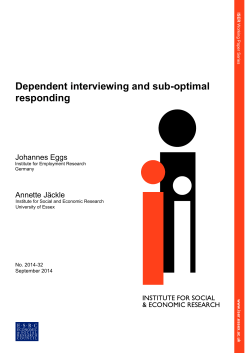 Dependent interviewing and sub