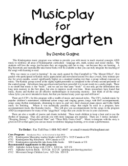 for Kindergarten