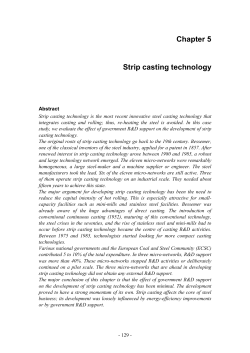 Chapter 5 Strip casting technology