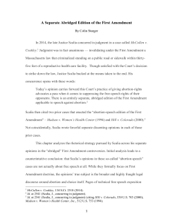A Separate Abridged Edition of the First Amendment