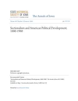 Sectionalism and American Political Development, 1880-1980