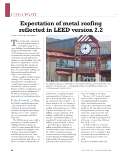 Read Expectation Of Metal Roofing Reflected In LEED version 2.2