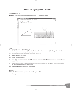 Chapter 10 Pythagorean Theorem