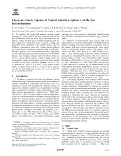 (2007) European climate response to tropical volcanic eruptions
