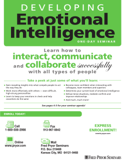 DEVELOPING Emotional Intelligence