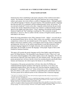 LANGUAGE AS A VEHICLE FOR NATIONAL THEMES1 Donna