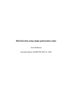 Hail detection using single-polarization radar
