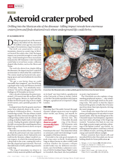 Asteroid crater probed