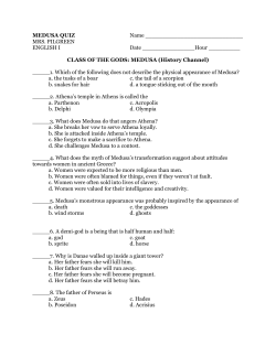 MEDUSA QUIZ Name - Mrs. Pilgreen`s English I Website