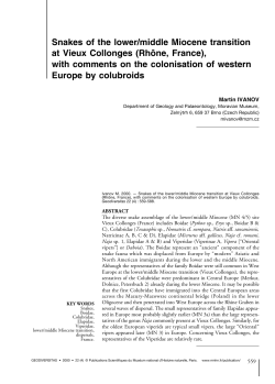 Snakes of the lower/middle Miocene transition at Vieux Collonges