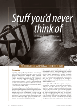 Children talk about homelessness and how they`d like to be