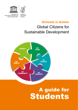 Schools in action, global citizens for sustainable