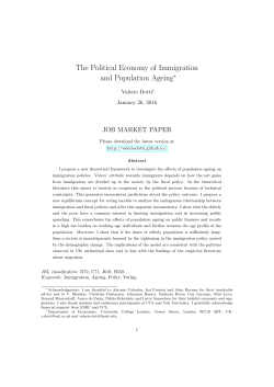 The Political Economy of Immigration and Population