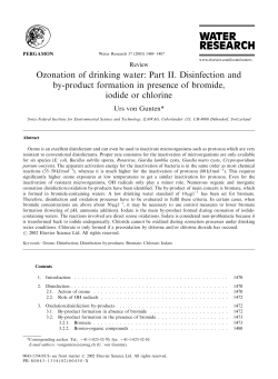Ozonation of drinking water: Part II. Disinfection and by
