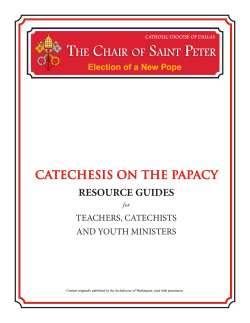 catechesis on the papacy - Catholic Diocese of Dallas