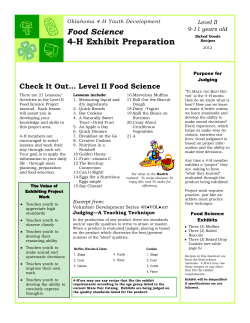 Level II Exhibits - Oklahoma 4-H