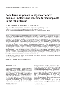 Bone tissue responses to Mg-incorporated oxidized implants and