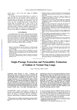 Single-Passage Extraction and Permeability Estimation of Sodium in