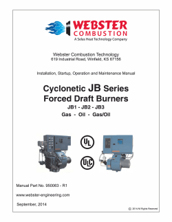 Forced Draft Burner Manual