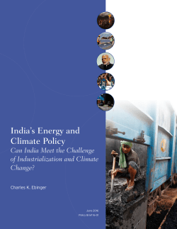 India`s Energy and Climate Policy