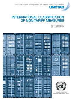 international classification of non tariff measures