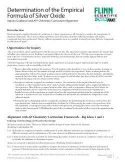 Determination of the Empirical Formula of Silver Oxide