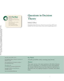 Questions in Decision Theory