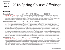 2016 Spring Course Offerings