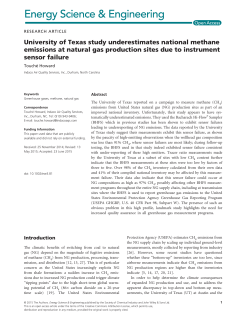 University of Texas study underestimates national methane