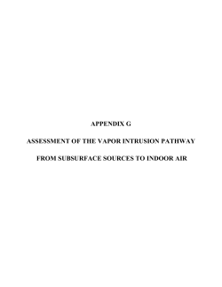 appendix g assessment of the vapor intrusion pathway from