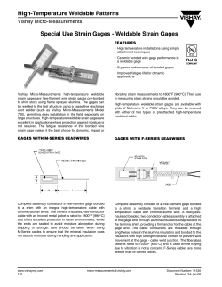 High-Temperature Weldable Patterns Special Use Strain